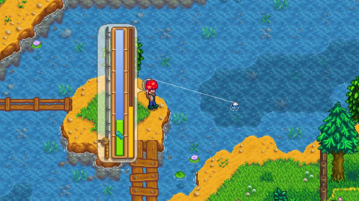 Catching a fish in Stardew Valley sounds simple: just keep the fish in the green bar. It's tricky though!