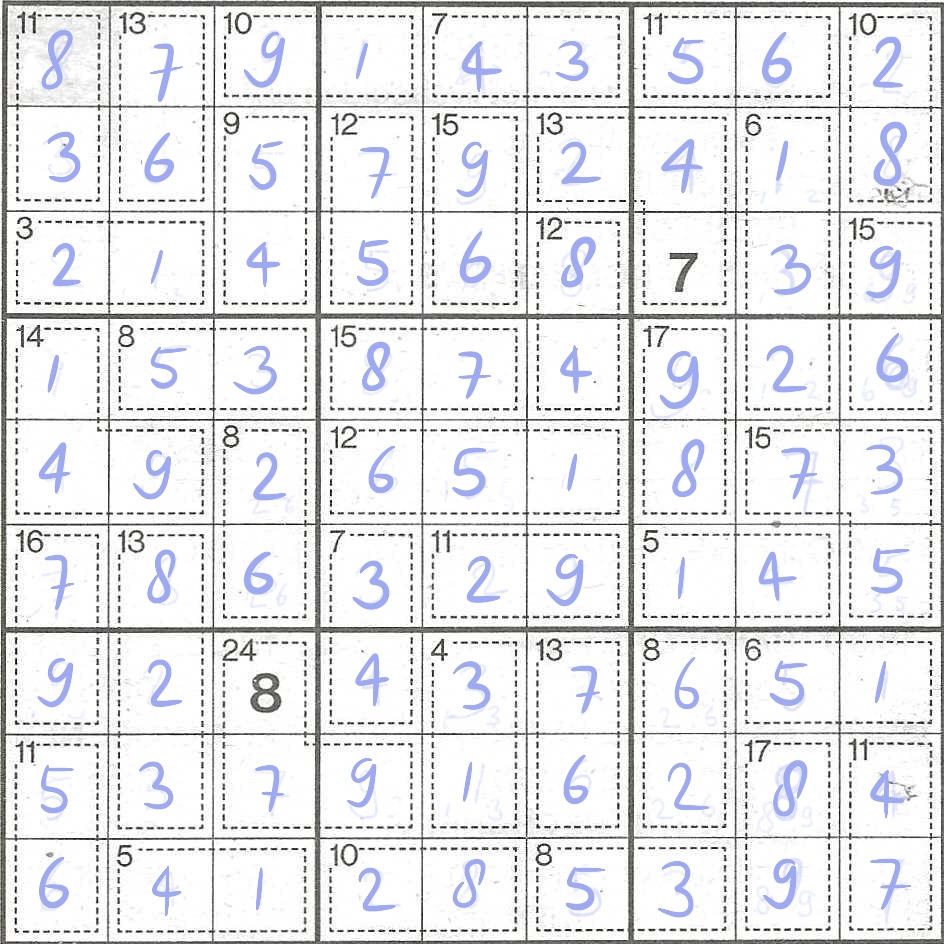 Solved Killer Sudoku for week 41, 2024