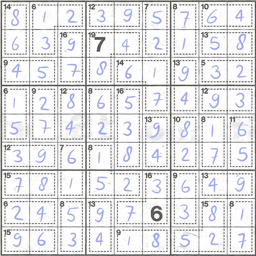 Solved Killer Sudoku for week 42, 2024