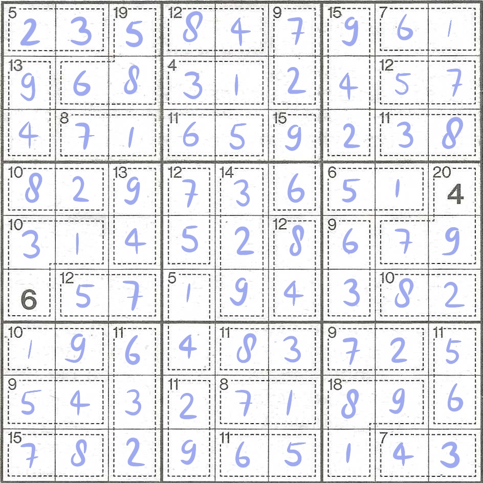 Solved Killer Sudoku for week 43, 2024