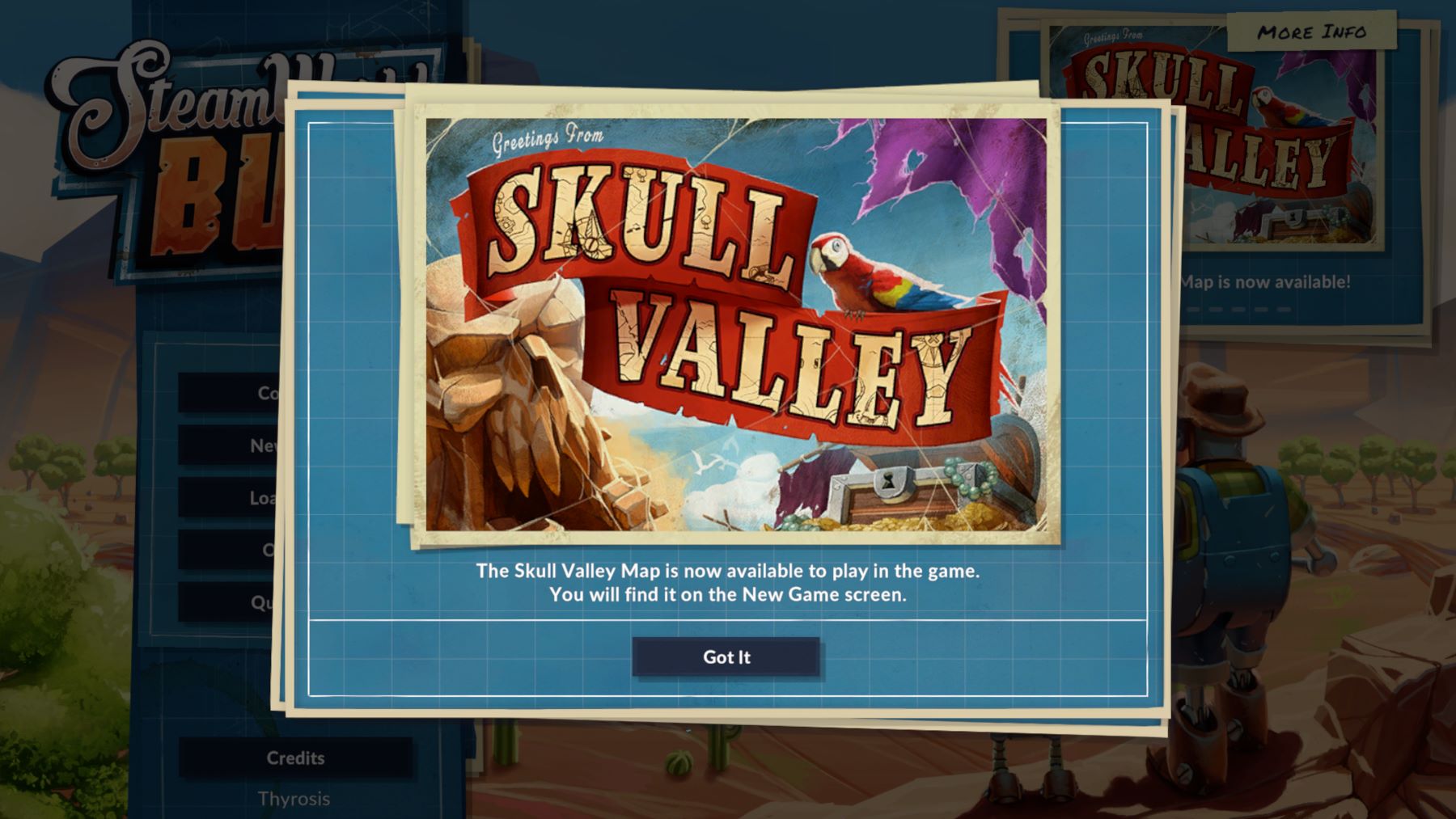 SteamWorld Build Skull Valley Postcard Front